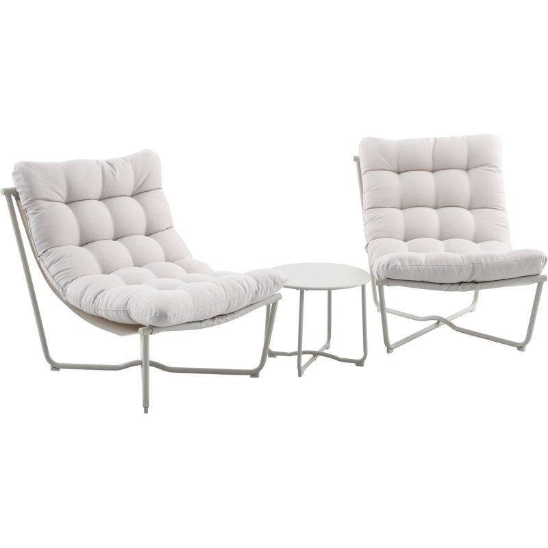 Clermont Anthracite Outdoor Lounging Set, Putty Beige
