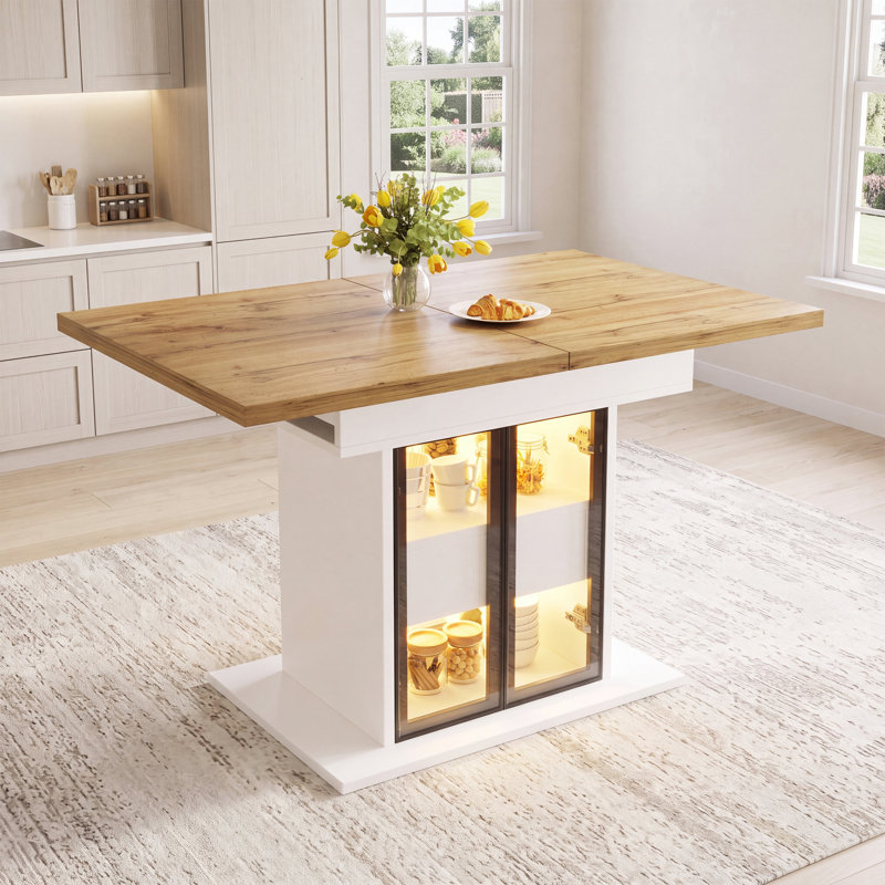140 cm Extendable Dining Table, White