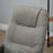 Faux Leather Manual Recliner With Swivel Wood Base And Padded Armrest For Comfort And Style-1989235488