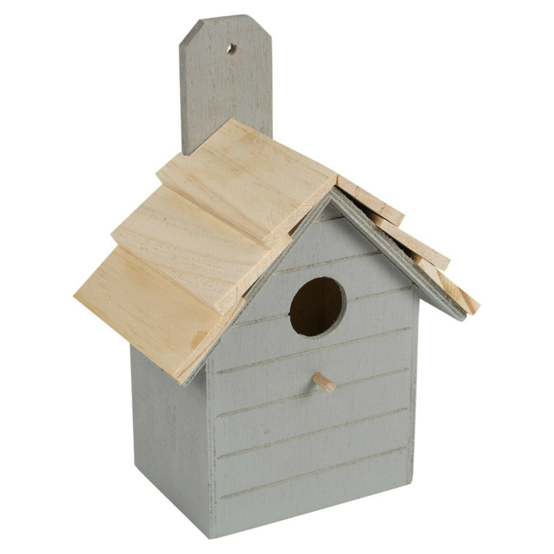 Aahan Wall Mounted Birdhouse, Grey