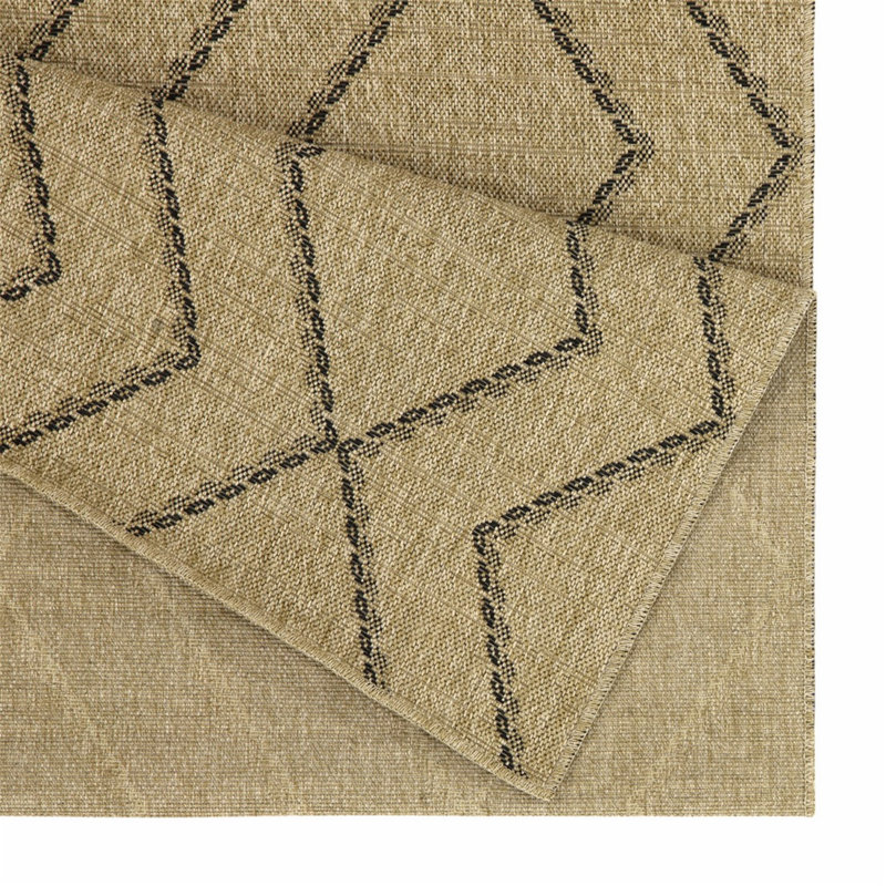 Tapis contemporain pour l'extérieur et l'intérieur, Rectangle 7 pi 10 po x 10 pi 3 po