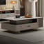 Table basse rectangulaire en acier au carbone gris
