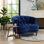 Fauteuil en velours capitonné de 106,68 cm de largeur Mercer