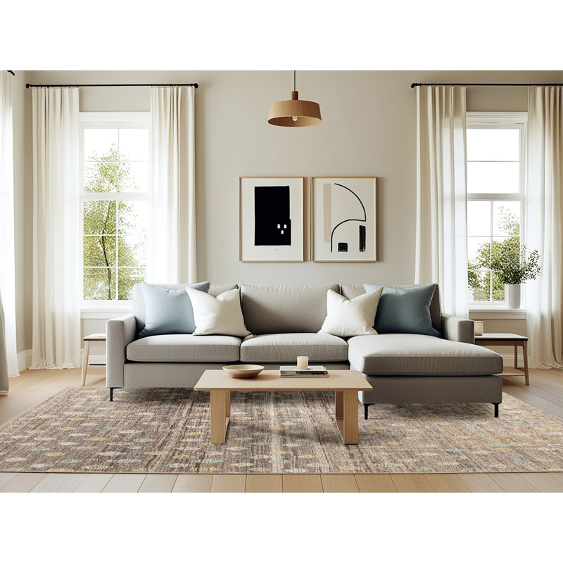 Abstract Indoor Rug, Rectangle 6' x 9'