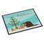 Tapis de porte pour l’extérieur antidérapant eurasian beaver christmas Diane-38455615