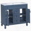 Meuble-lavabo de salle de bain avec lavabo supérieur, armoire de rangement moderne avec tiroirs