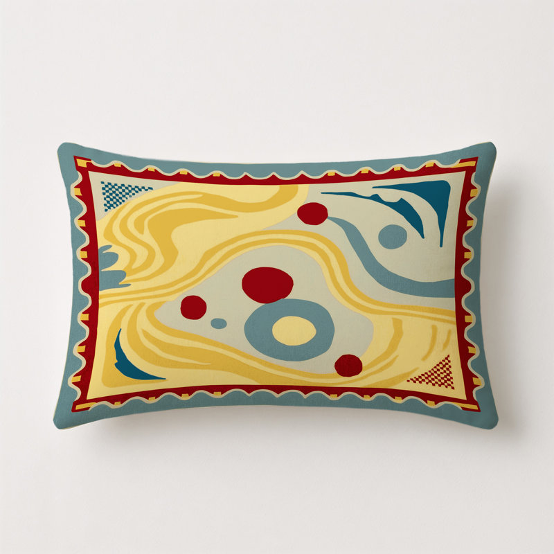 Lively Loop Indoor And Outdoor Throw Pillow, Rectangle 20"H x 14"W