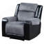 Causeuse et fauteuil inclinables gris / noir