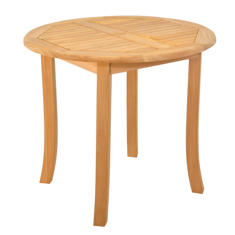Massie 2 - Person Teak Wood Patio Dining Set with Round Table, 4