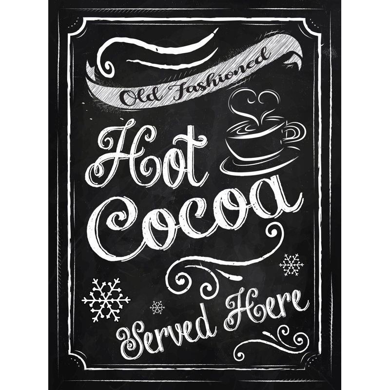 Plaque en métal «Hot Cocoa Served Here», H 15,5 po x l 11,5 po x P 0,04 po