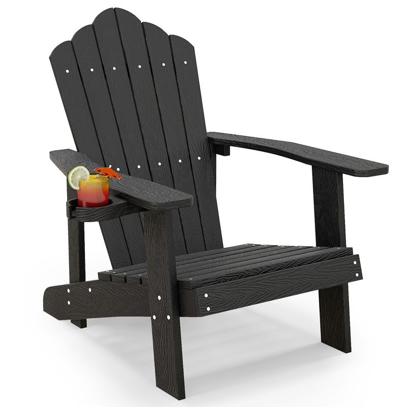 Chaise Adirondack en plastique Gumbert, Noir