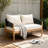 Outdoor Patio Acacia Wood Loveseat-129028520