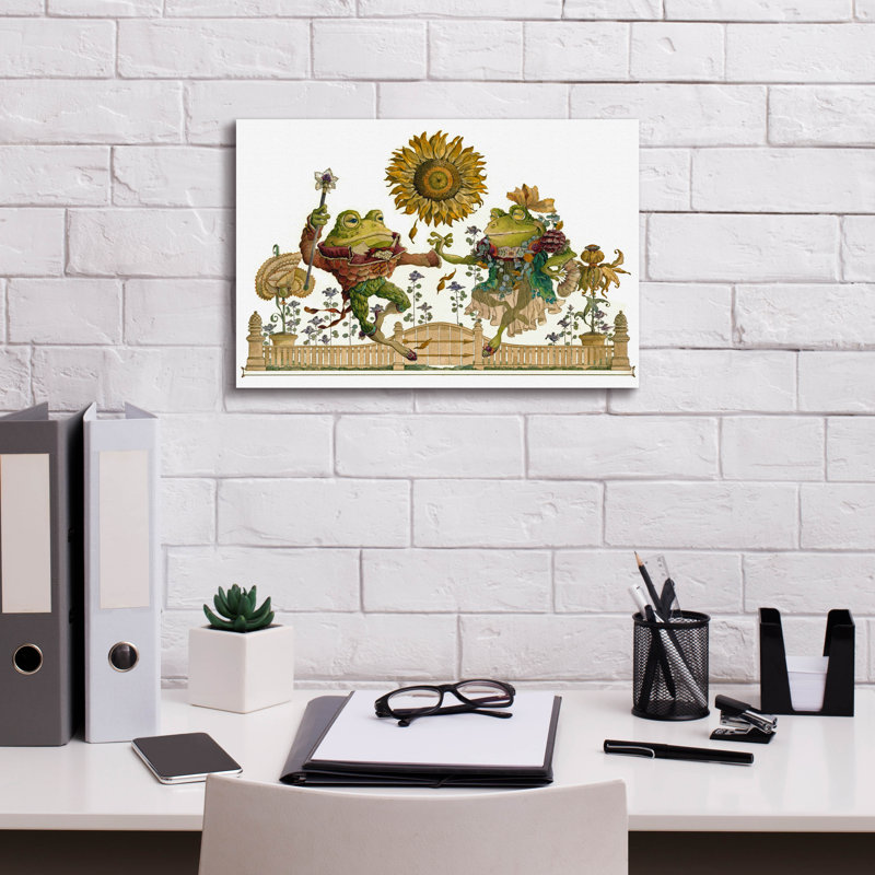 «Frog Gavotte» par David Galchutt, art mural sur toile, H 12 po x l 18 po x P 0,75 po