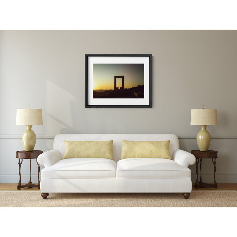 Temple Of Apollo Print by Joseph Regan, 22" H x 26" W x 0.75" D, Black