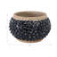 Sagebrook Home 12X7" Round Bubble Planter, Black/Brown