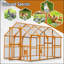 281.9 cm Large Chicken Coop With Waterproof Cover, Chicken Pens Catios With 2 Small Doors, Walk In Chicken Runs, Pet Playpen Exercise Pen Catios For Rabbit Duck Cat