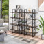 Étagère à livres en acier et bois Marta - 71,06 po x 70,86 po x 12,52 po-131498348-131498347