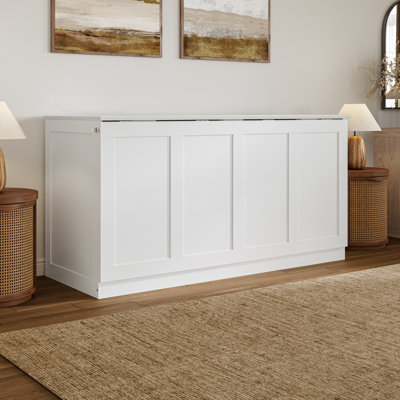 Westfield Low Profile Wood Murphy Bed Chest with 6" Mattress