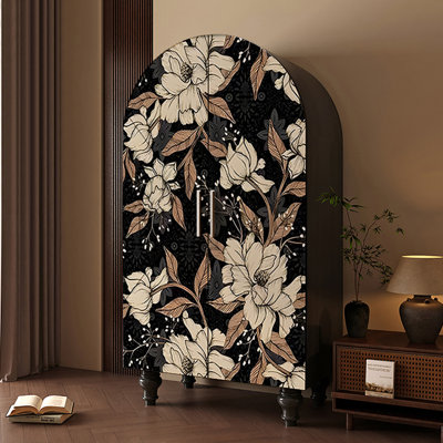 Bedroom American circular arc wardrobe
