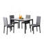 5 Piece Metal Dining Set With Laminated Faux Marble Top, Dining Table With 4 Chairs-1542292107-1542292105