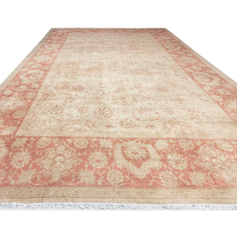 Subdued One-of-a-Kind Rectangle 13'6" x 21'9" Hand Knotted Area Rug