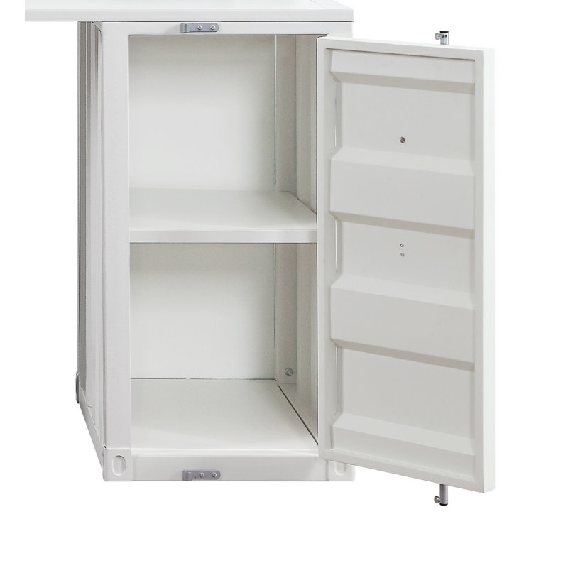 Ensemble de bureau avec huche et chaise, Blanc