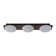 3 - Light Walnut Grain Led Rectangle Semi Flush Mount With Shade
