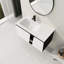 Meuble-lavabo flottant mural avec lavabo simple et porte d'armoire à fermeture en douceur
