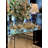 8 " Faux Cherry Blossom in Glass Planter-100101564