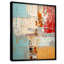 «Nostalgia In Blue Red Orange - Abstract Collages», art mural-106081208-106081200