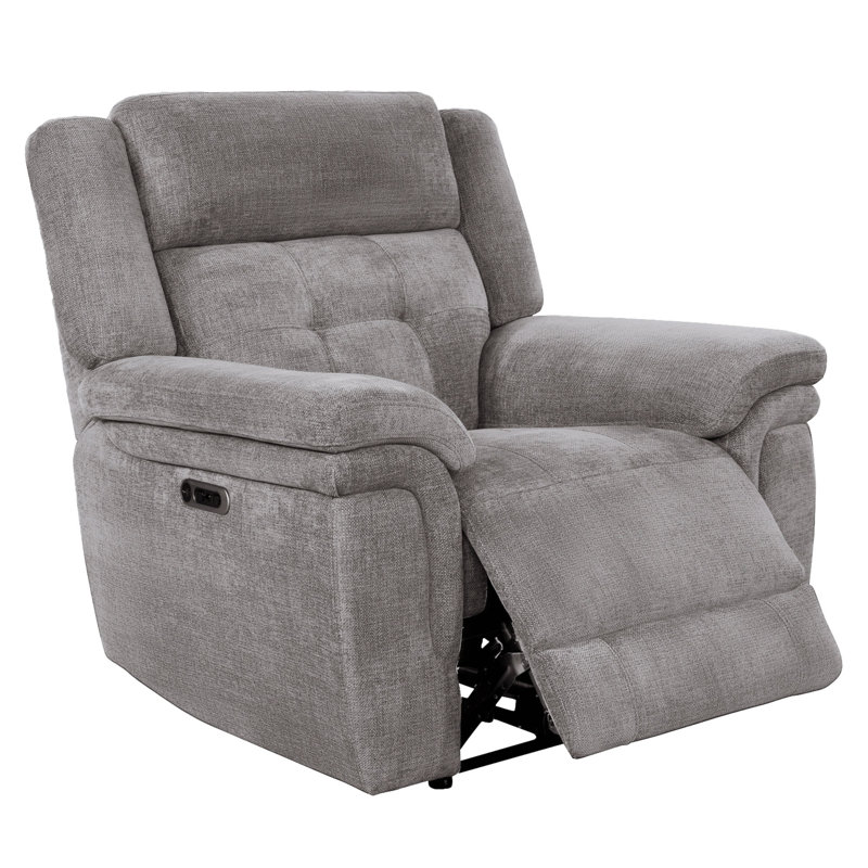 41” Maryellen electric upholstered recliner with adjustable headrest and cushioned armrests