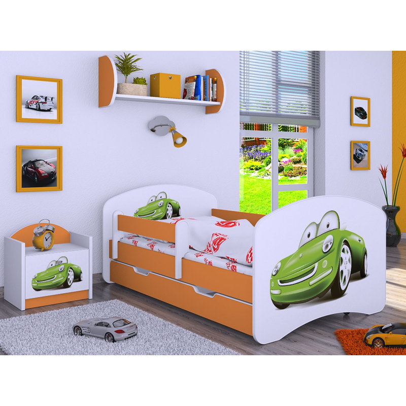 Mapleton Cabin Bed Themed Beds with Storage Included, Orange