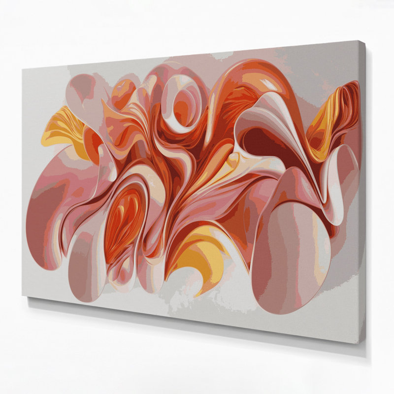 «Lyrical Abstraction», art mural sur toile grise, H 8 po x l 10 po