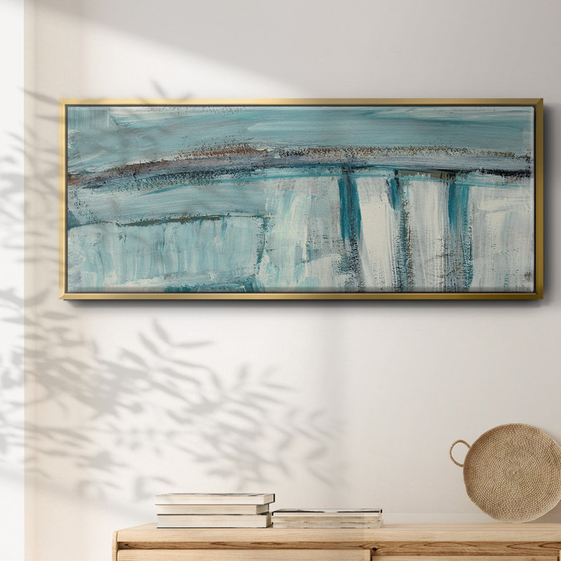 Acqua I- Framed Canvas