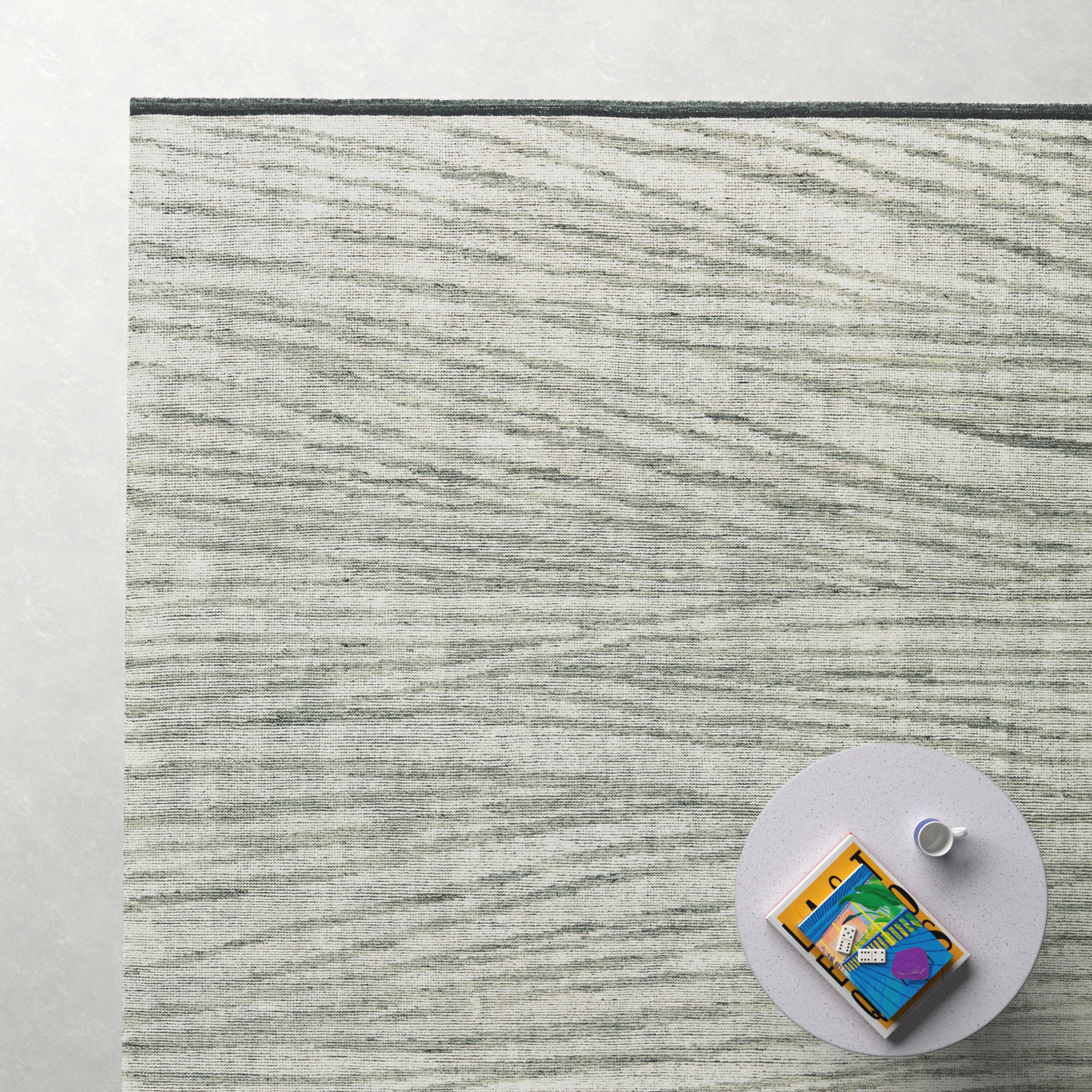 Westergard Handmade Wool Gray Rug, Rectangle 9' x 12'