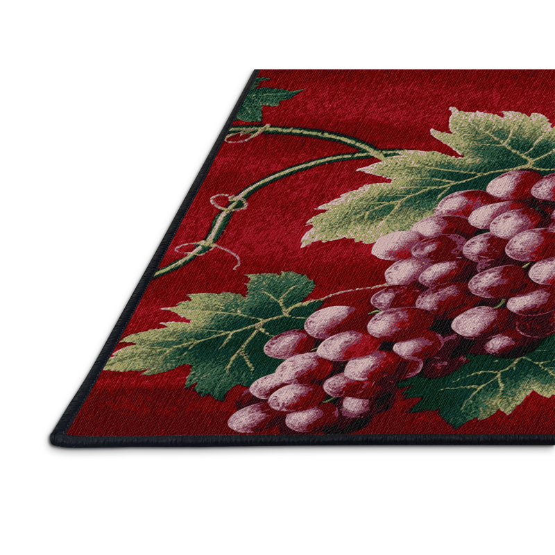  Tapis lavable rouge raisin, Rectangle 7 pi x 9 pi
