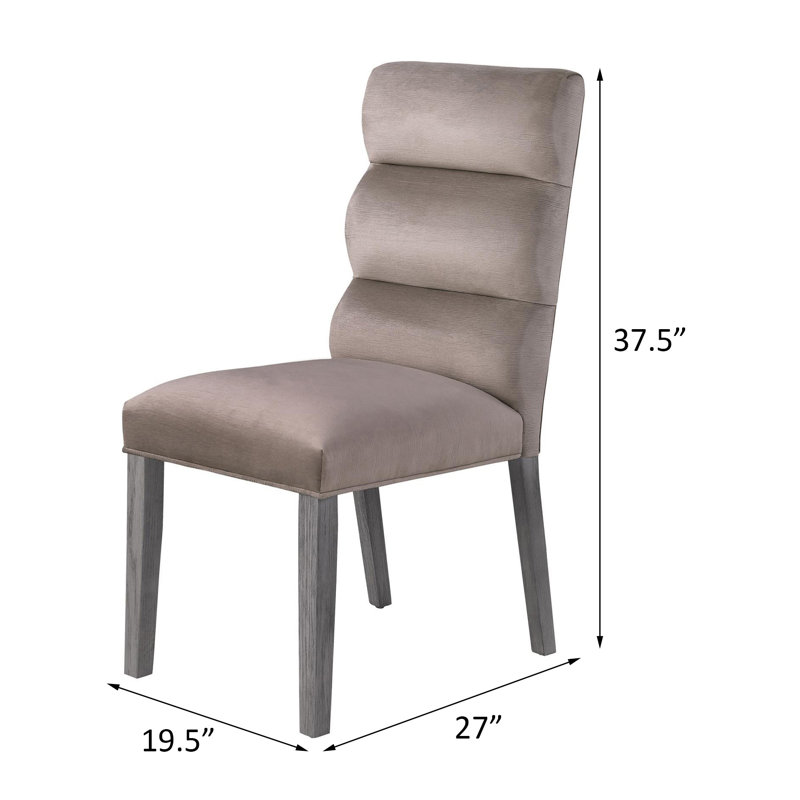 Chaises d'appoint rembourrées Tameka, Frêne
