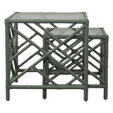 Chippendale Glass Nesting End Table