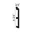 Moulure de base en polystyrène recyclé 4 pi 3/4 po x 3/4 po x 96 po
