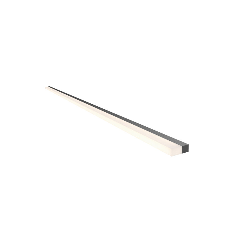 Barre d'éclairage de salle de bain 1 lumière DEL Stiletto Lungo, Noir satiné