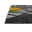 Tapis jaune à motif abstrait Richawara-500042249