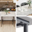 Fung Marble Top Metal Base Dining Table-1382712613
