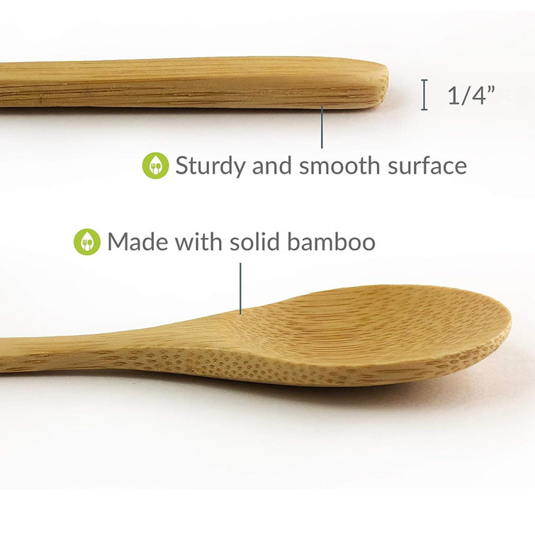 Handy Housewares 3 piece Long Handle Wooden Mixing Spoon Set - 10, 12  and