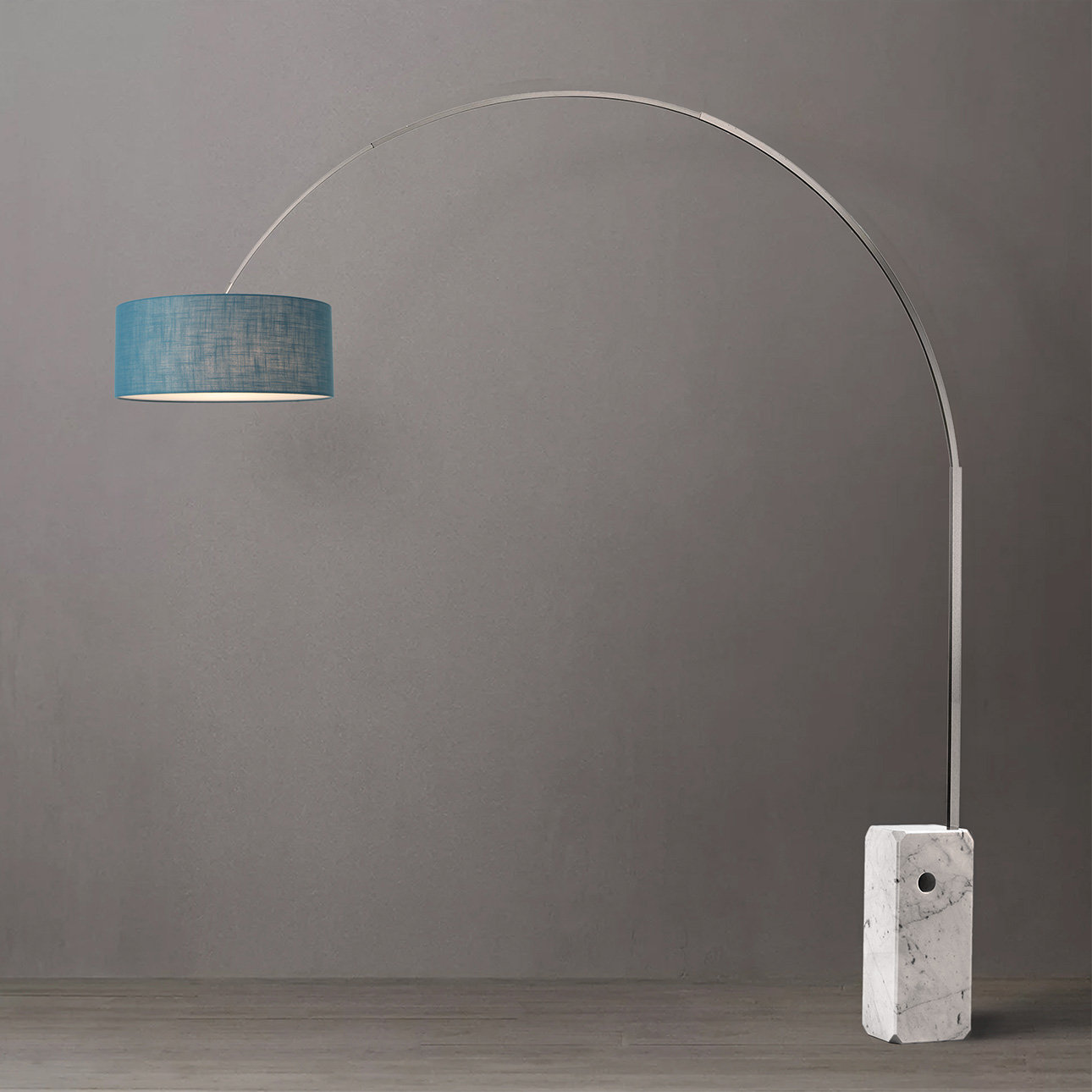 Krieger 95 " Floor Lamp, Pool Blue
