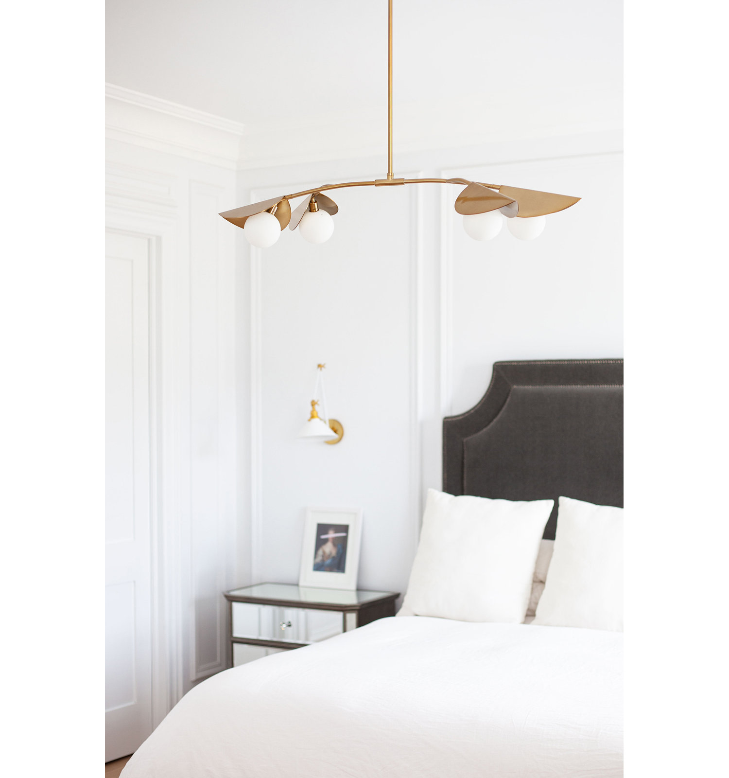 Gamora 4 Light Dimmable Pendant, Aged Brass