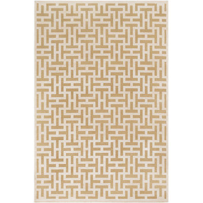 Tapis beige à motif géométrique Barclee