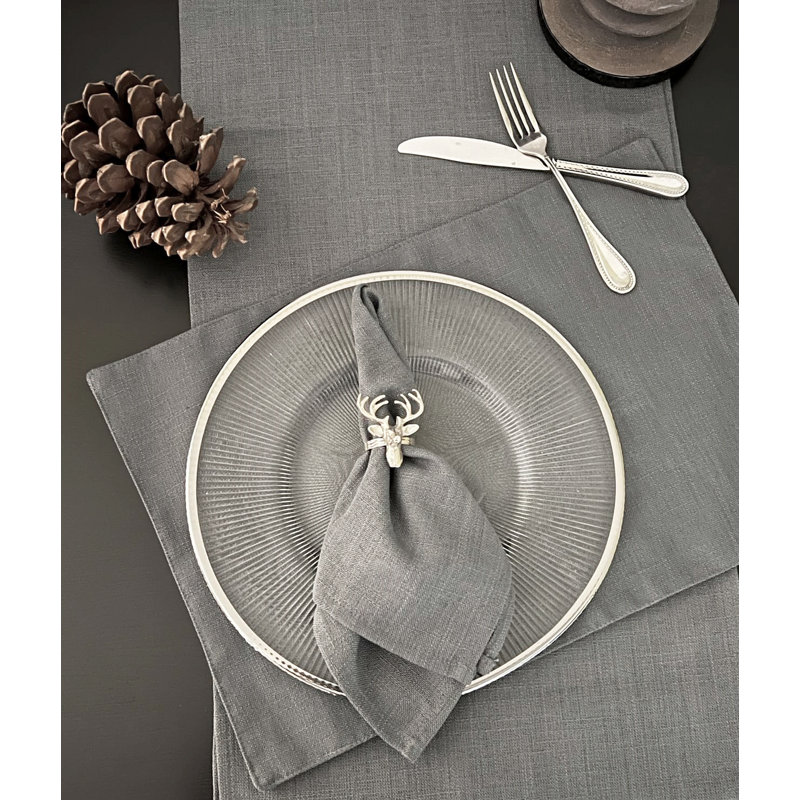Chemin de table moderne à conception simple 16 po x 108 po, gris, 108 po x 16 po, Gris