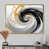 Toile avec cadre flottant or