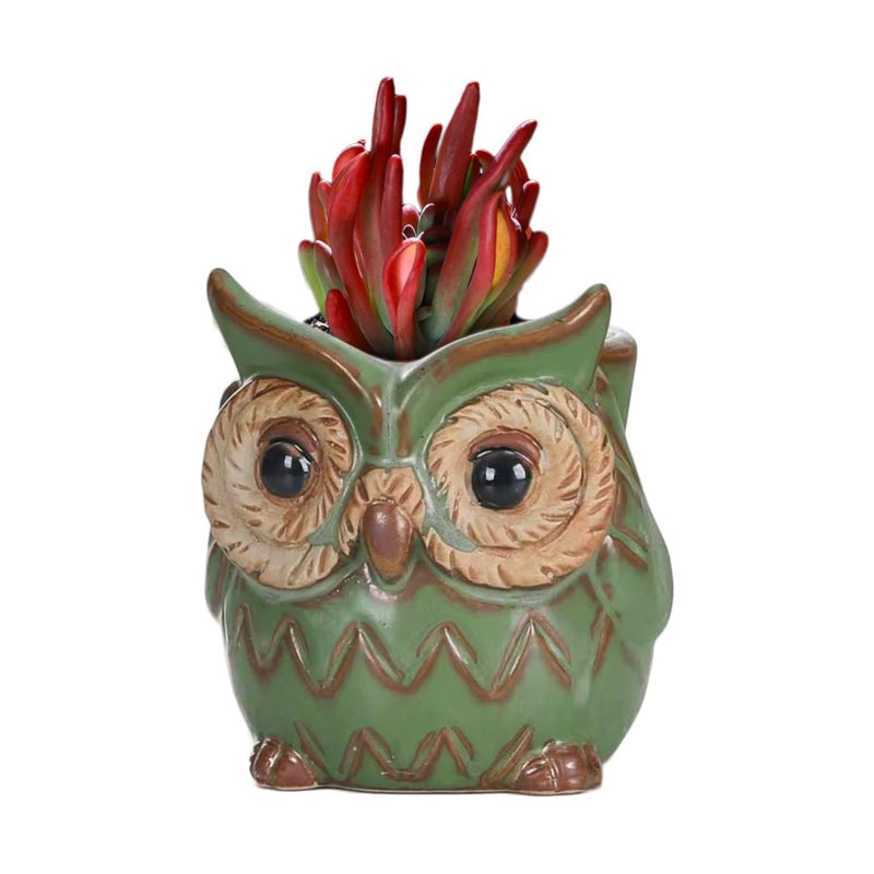 Owl Ceramic Planter Pot (4.3")