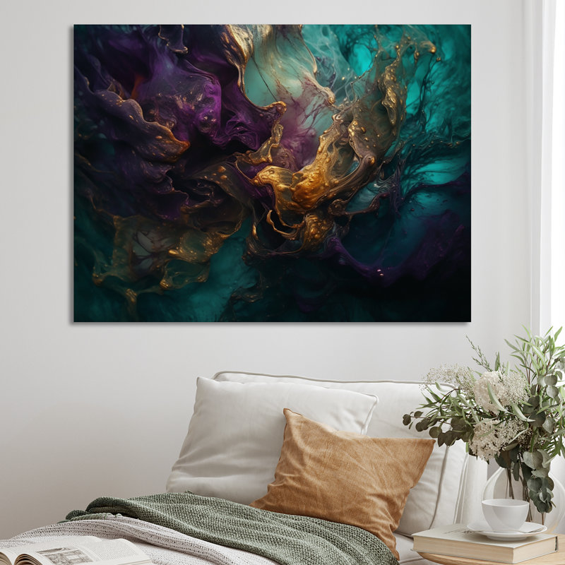 L'essence de la fluidité III sur toile, H 30 po x l 40 po x P 1,5 po, Toile tendue